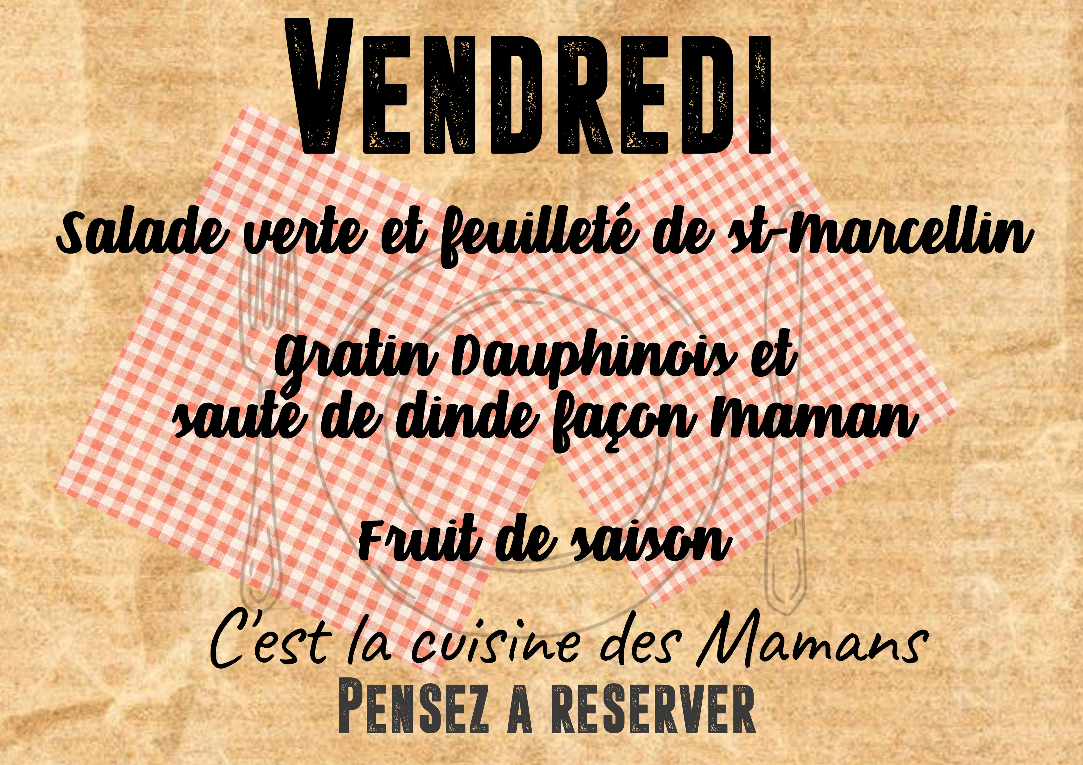 Menu du Jeudi 